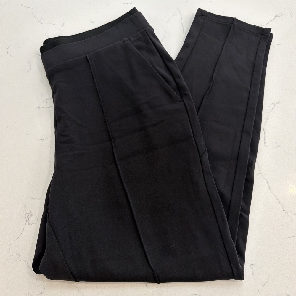 Athleta Venice Pintuck Pant Black Size Small Mid Rise Travel Work Commuter Pant